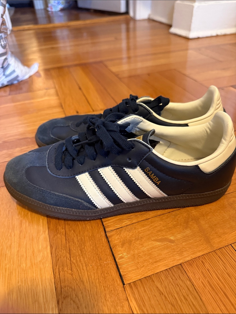Adidas Navy Samba Leather
